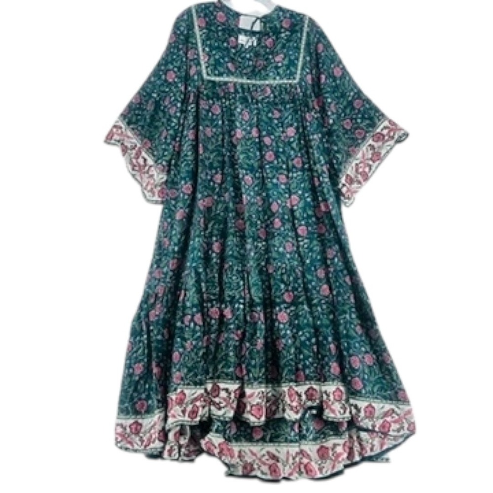 The Fox and the Mermaid Venice Floral Boho‎ Maxi Dress S